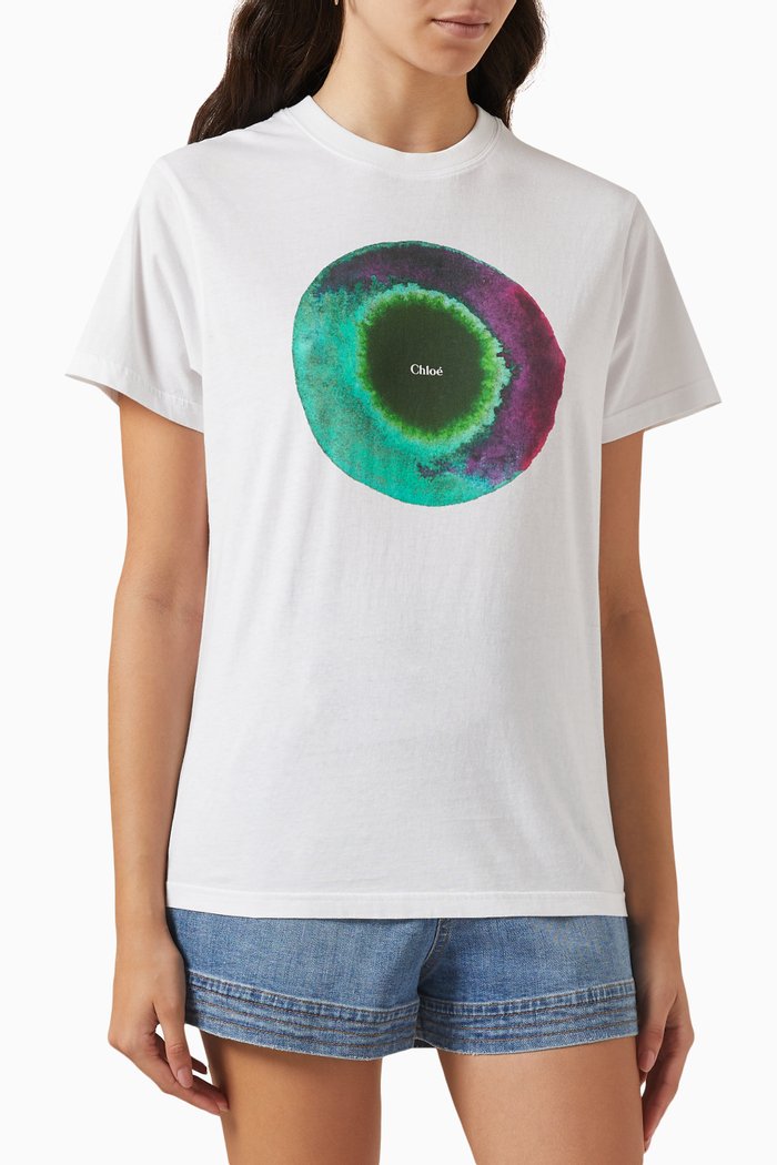 

Fusion-print T-shirt in Cotton-jersey, Multicolour