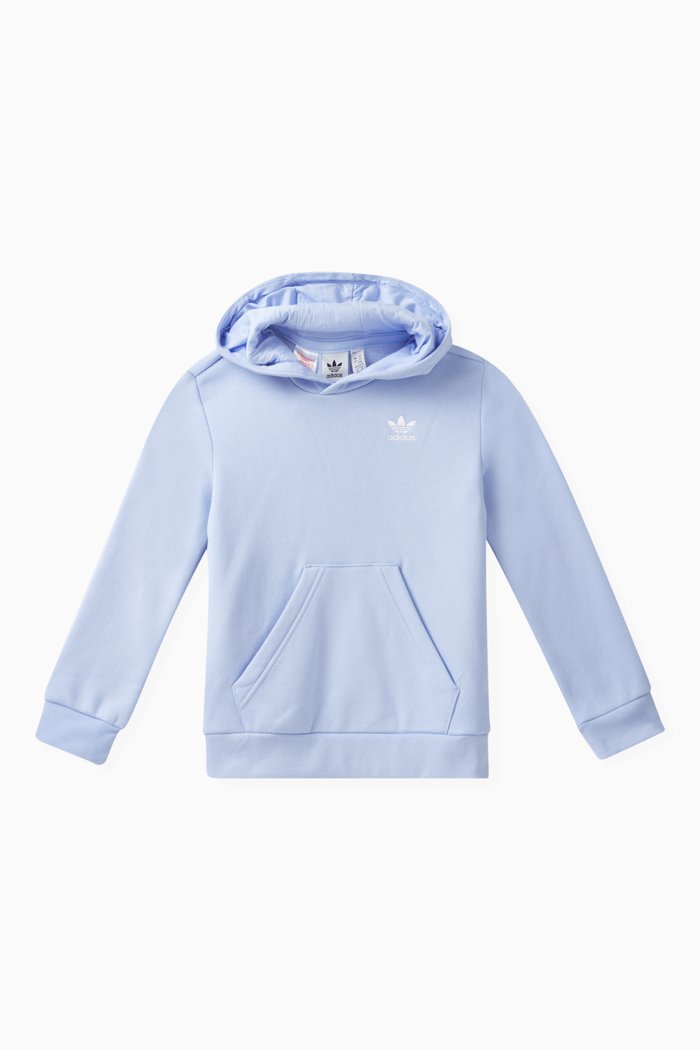 

Logo-embroidered Hoodie in Cotton-blend, Blue
