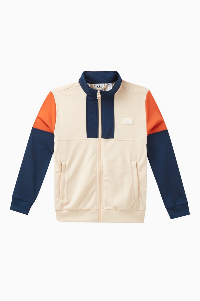 

Colour-block Logo-patch Track Top in Recycled Polyester, Multicolour