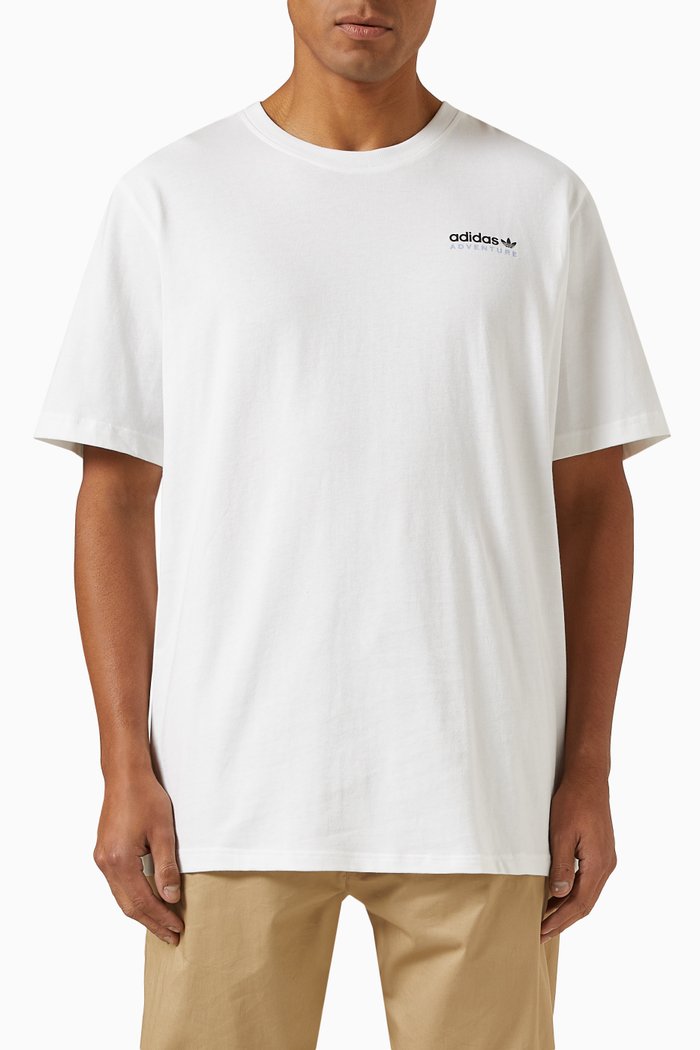 

Adventure Mountain T-shirt in Cotton Jersey, White