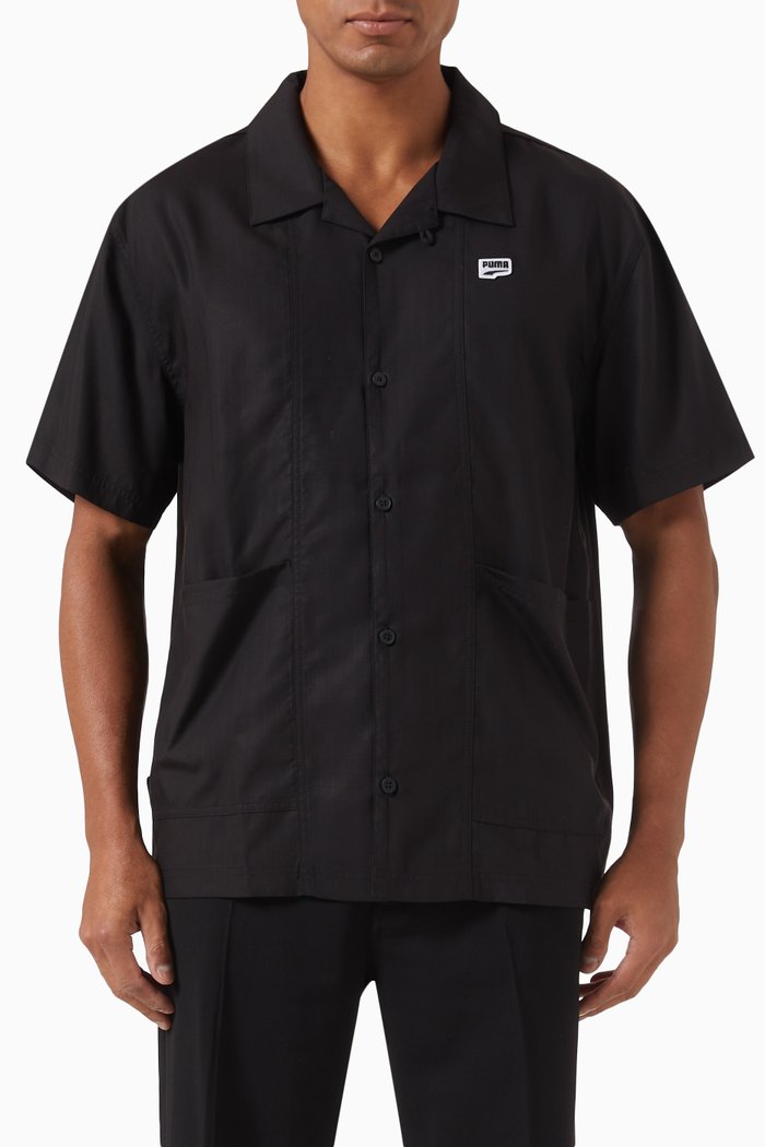 

Downtown Shirt in Lyocell Ripstop, Black