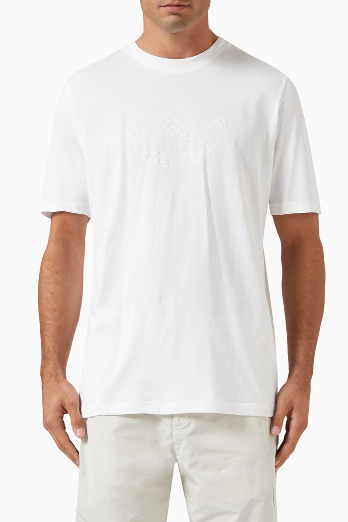 

Trefoil Monogram T-shirt in Cotton Jersey, White