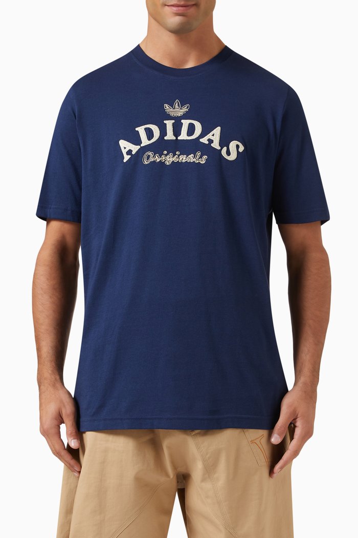 

Archive Graphic T-shirt in Cotton Jersey, Blue