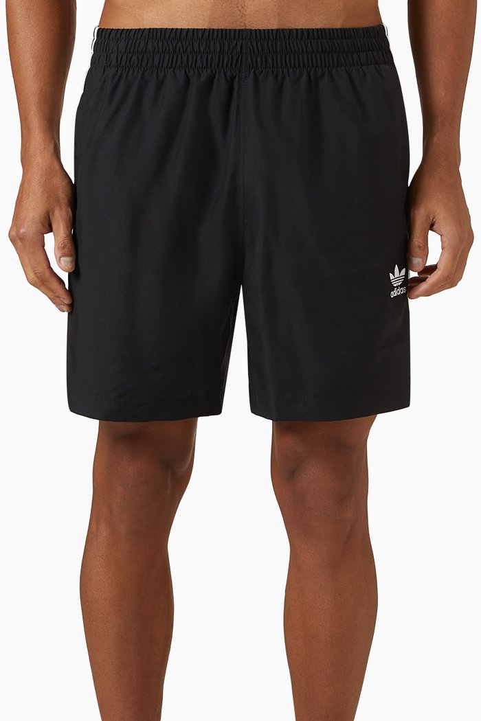 

Adicolor Stripe Swim Shorts in Nylon, Black