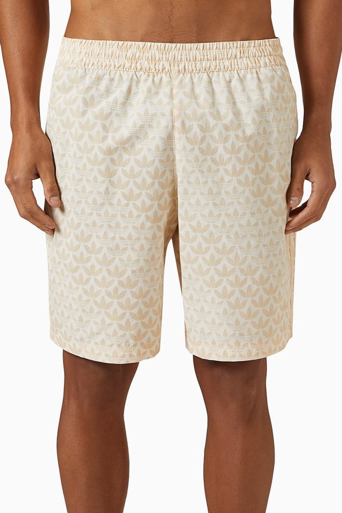 

Monogram Swim Shorts in Nylon, Neutral