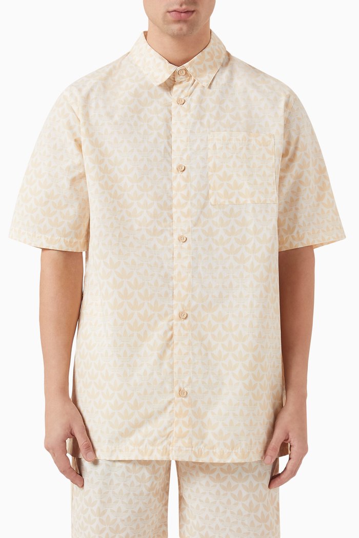 

Monogram Printed Shirt in Cotton, Neutral
