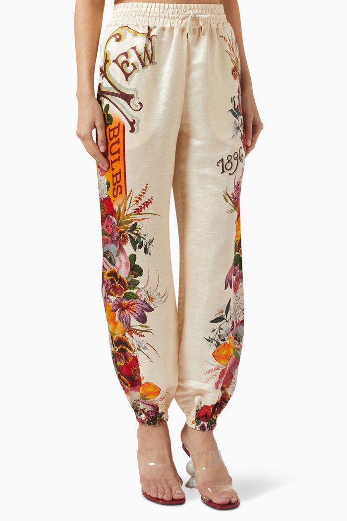 

Wonderland Floral Track Pants in Viscose -blend, Multicolour