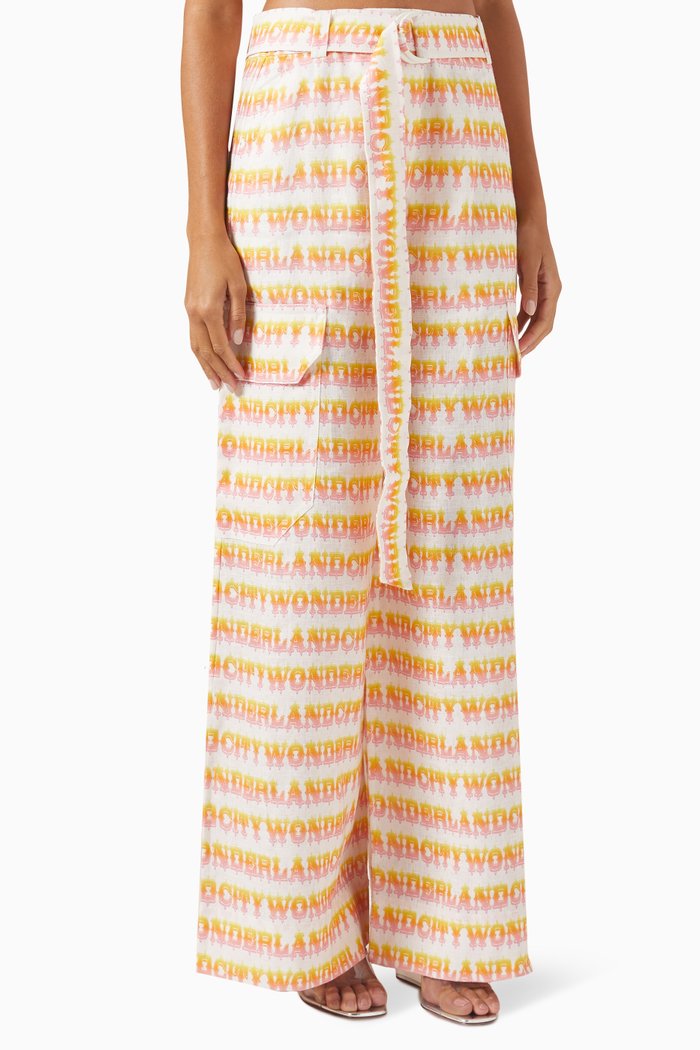 

Wonderland Cargo Pants in Ramie, Multicolour