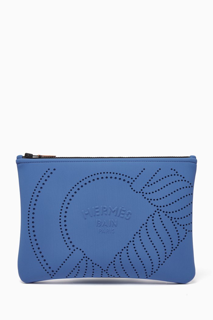 

Unused Trousse Neobain Canoe MM Pouch in Fabric, Blue
