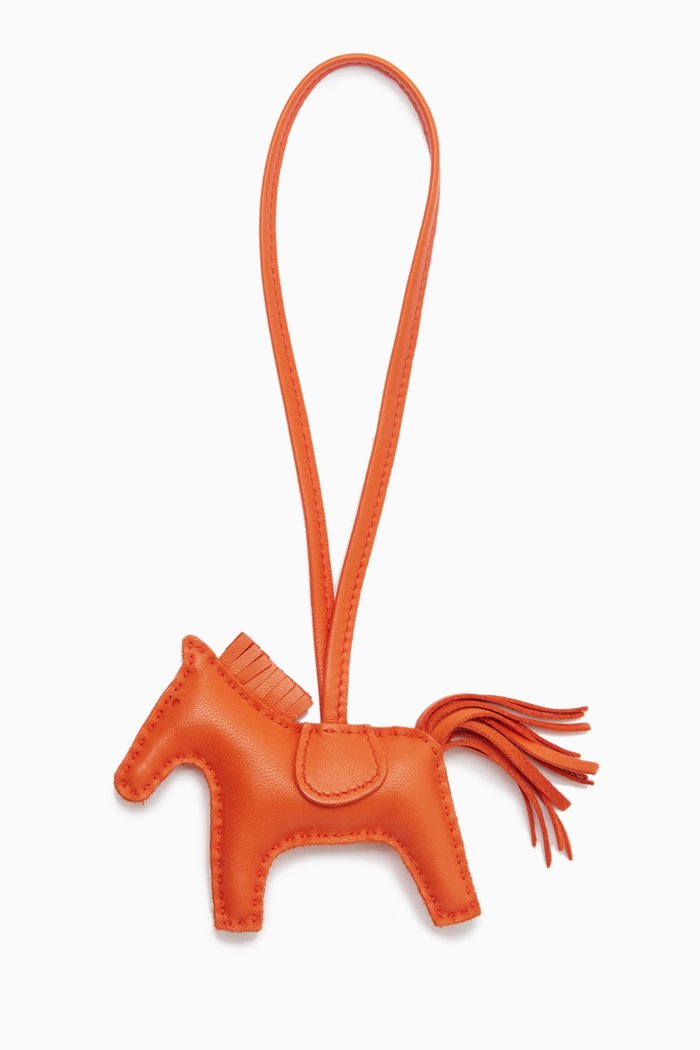 

Unused Rodeo PM Pegasus Bag Charm in Swift Calfskin, Orange