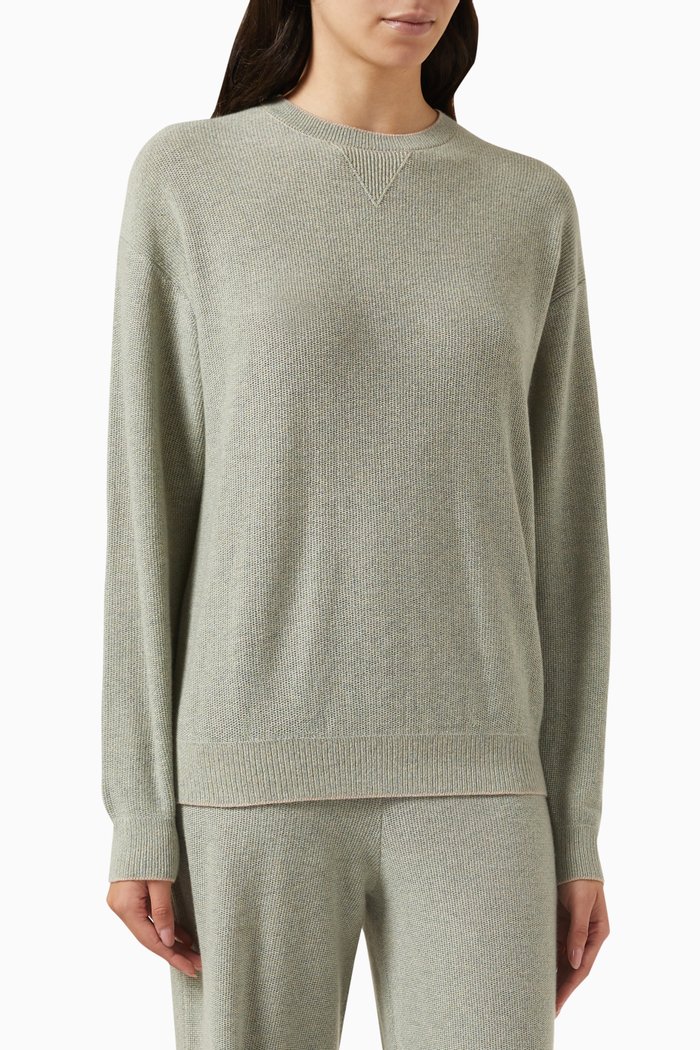 

Lago Agnel Sweater in Cashmere, Grey