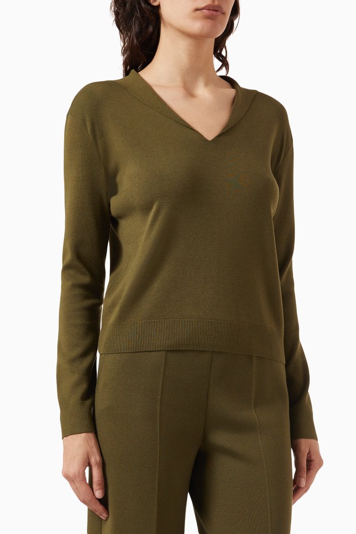 

Sorbonne Polo Shirt in Silk Blend, Green