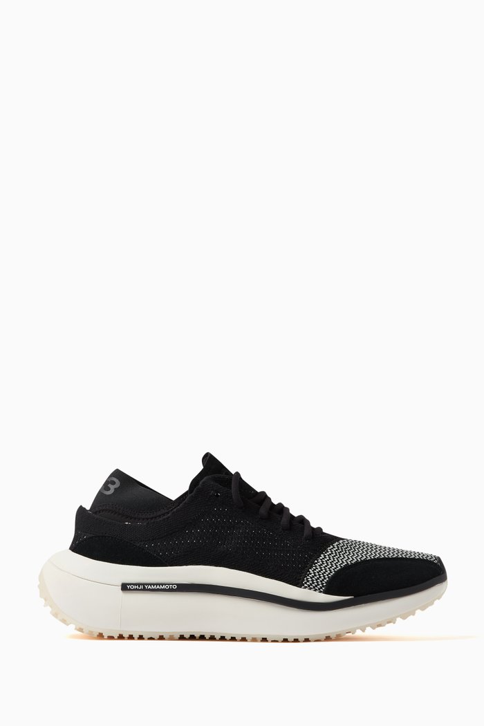 

Y-3 Qisan Knit Sneakers in PRIMEKNIT Textile, Black