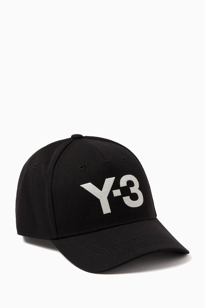 

Y-3 Logo Cap in Cotton-blend Twill, Black