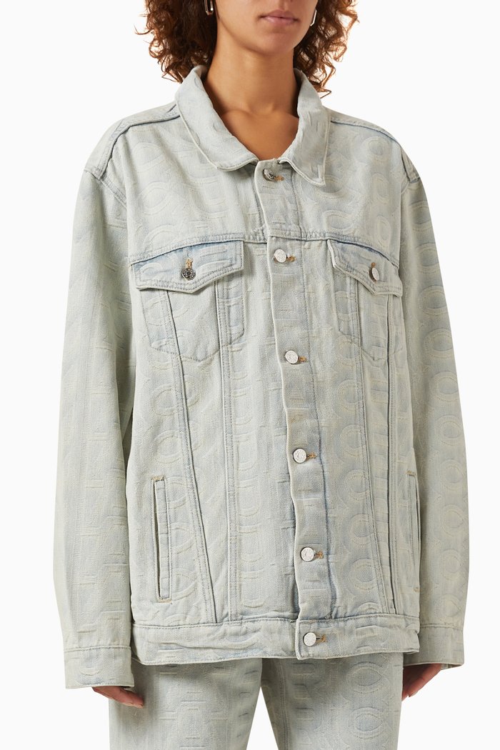 

The Monogram Denim Jacket in Cotton, Blue