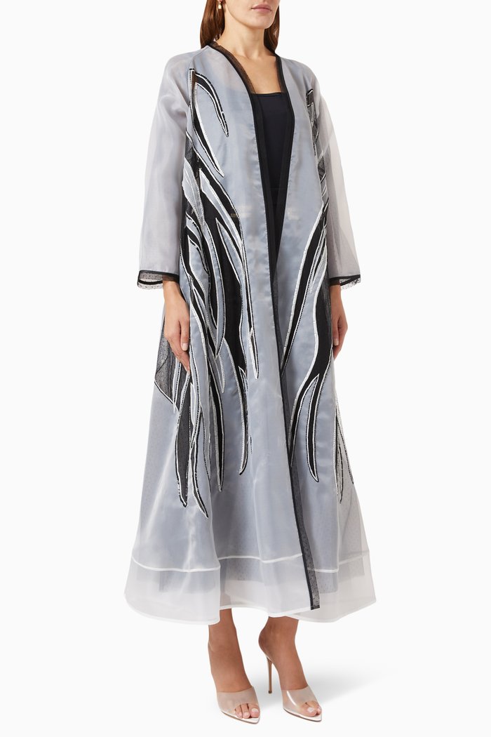 

Mesh Abaya, Grey