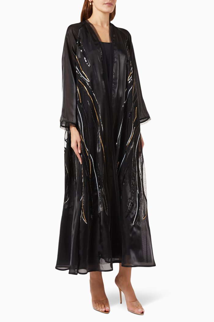 Mesh Abaya, Black
