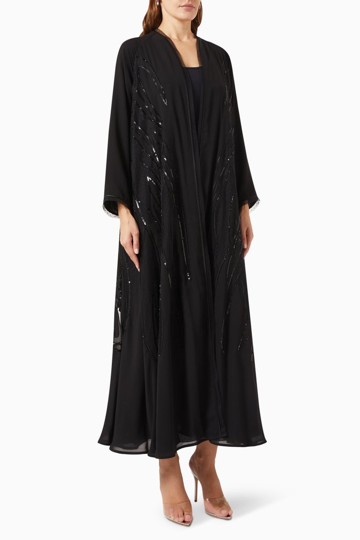 

Mesh Abaya, Black