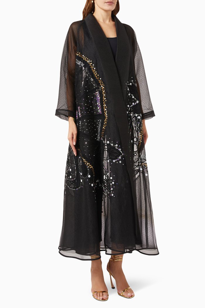 

Embellished Abaya, Black