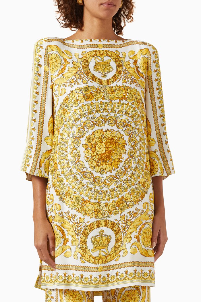 

Barocco-print Long Top in Viscose-cady, Multicolour