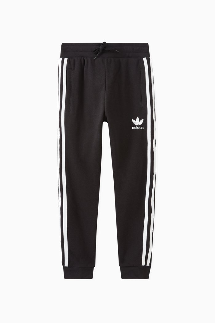 

Striped Logo Sweatpants in Cotton-blend, Black
