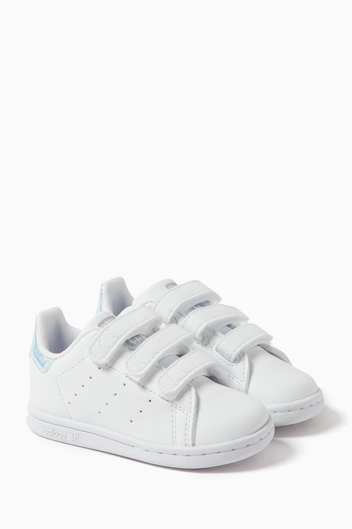 

Double Velcro Stan Smith Sneakers in Faux Leather, White