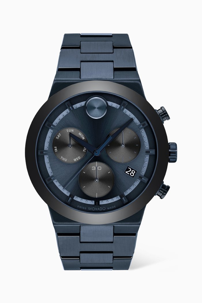 

Bold Fusion Chronograph Quartz Stainless Steel Watch, 44mm, Blue