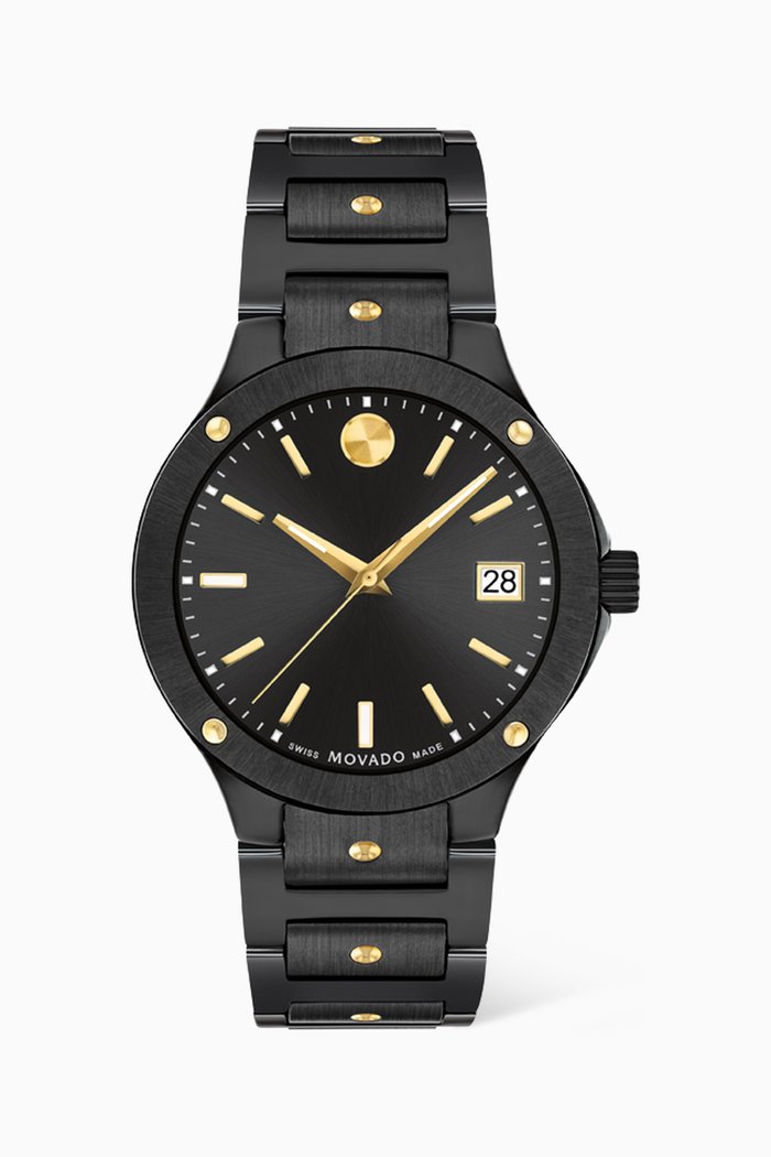 

SE Quartz Stainless Steel Watch, 33mm, Black
