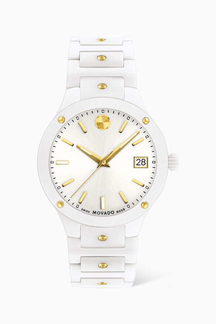 

SE Quartz Stainless Steel Watch, 33mm, White
