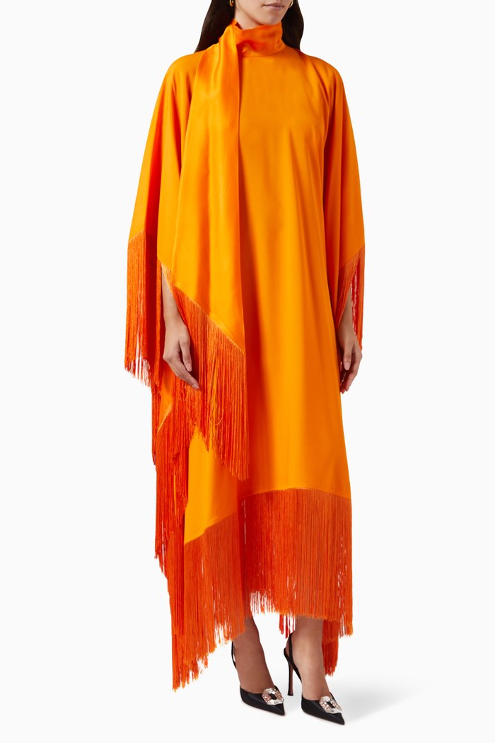 

Mrs Ross Kaftan in Satin, Orange