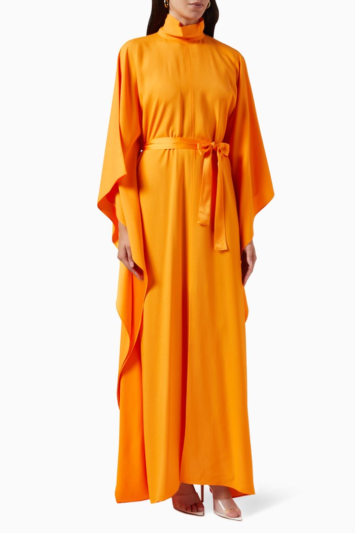 

Mrs Hall Kaftan in Satin, Orange