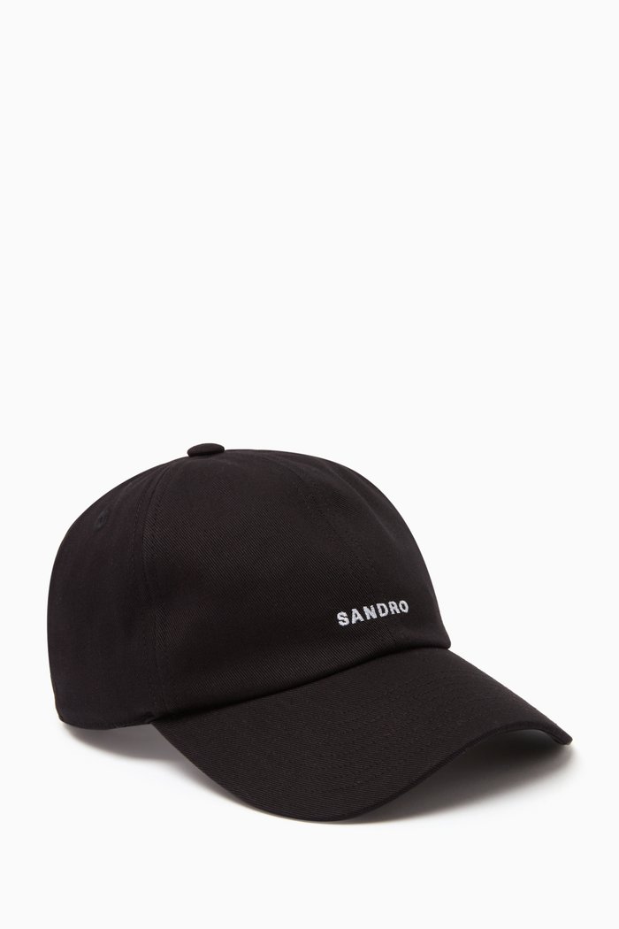 

Logo Embroidered Cap in Organic Cotton, Black