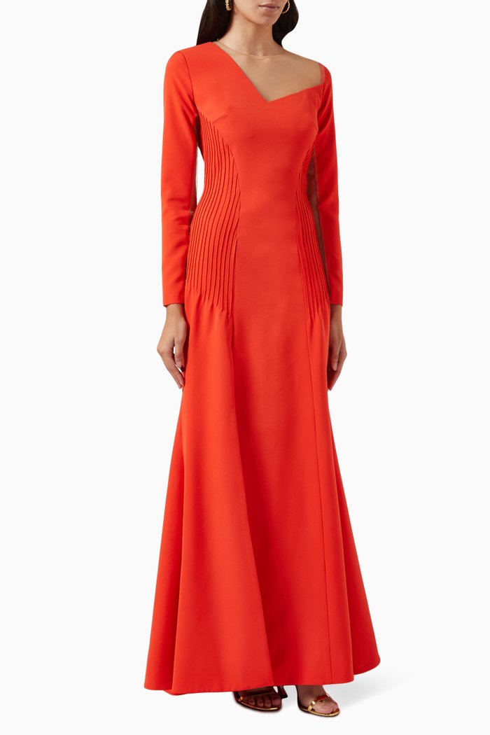 

Cut-out Maxi Dress in Cady, Orange