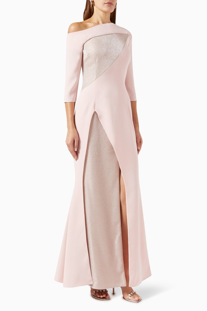 

One-shoulder Gown, Pink