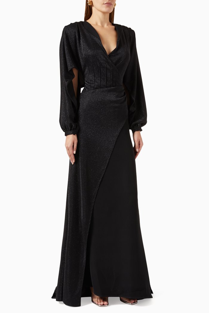 

Crystal-embellished Gown, Black