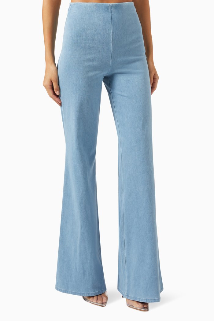 

Pull On Palazzo Jeans in Denim, Blue