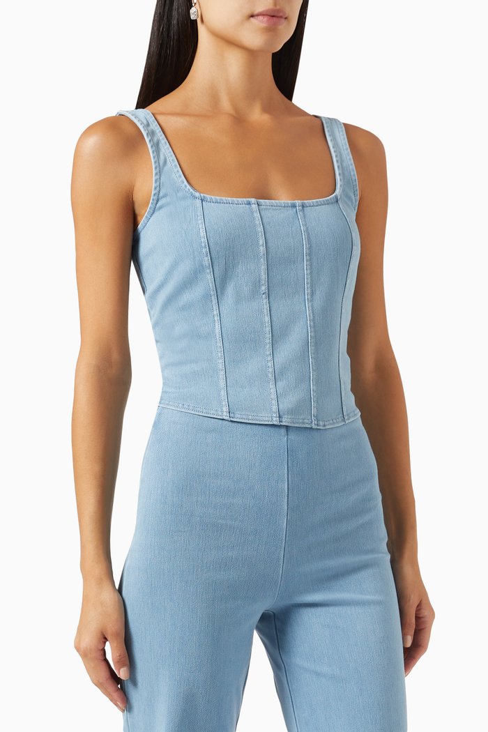 

Corset Top in Denim, Blue