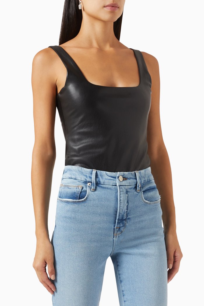

Better Than Modern Tank Bodysuit in Jersey, Black
