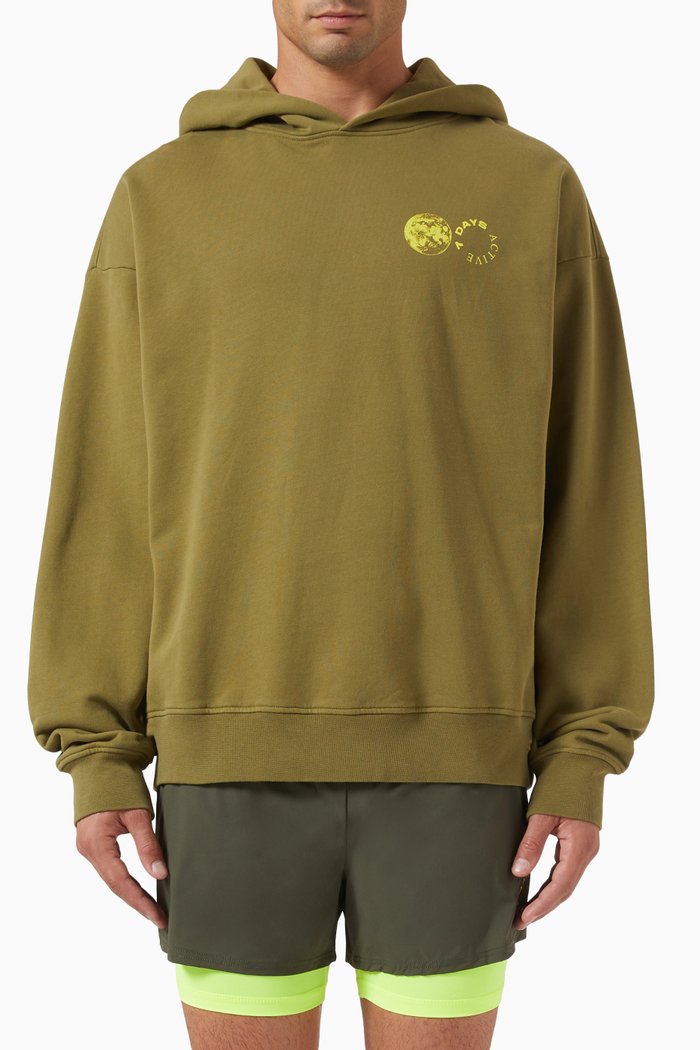

Oversized Hoodie in Organic Cotton, Green