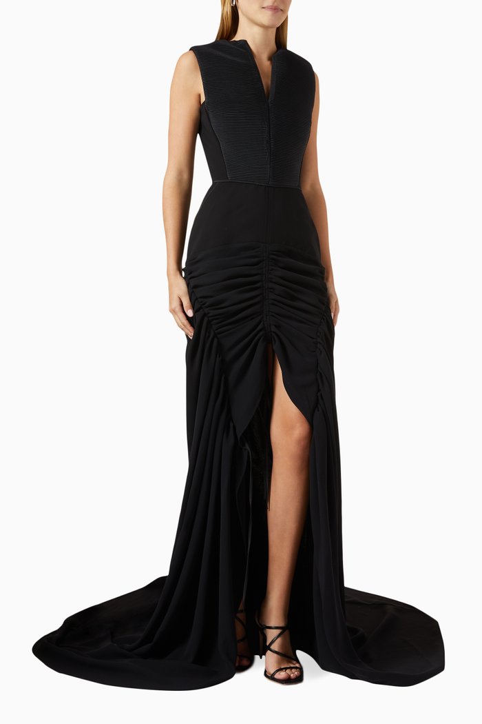 

Totem Gathered Gown, Black
