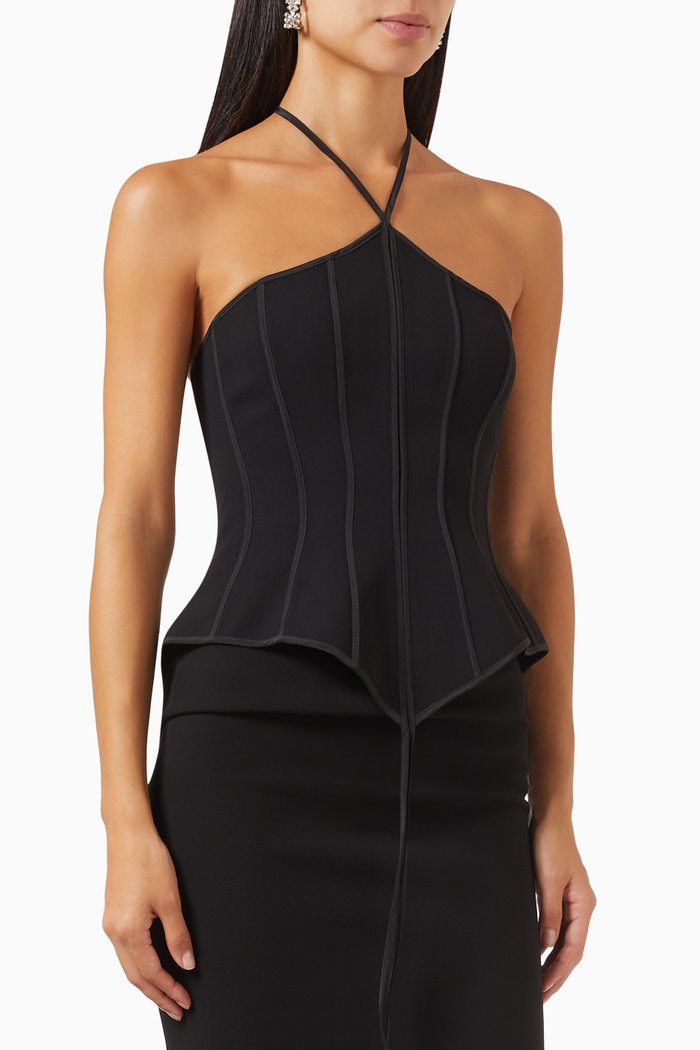 

Intuit Peplum Bustier, Black