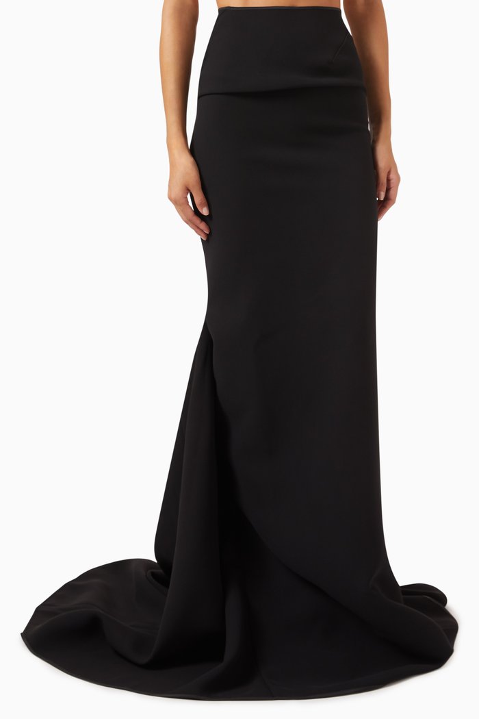 

Volplane Bias Evening Skirt, Black