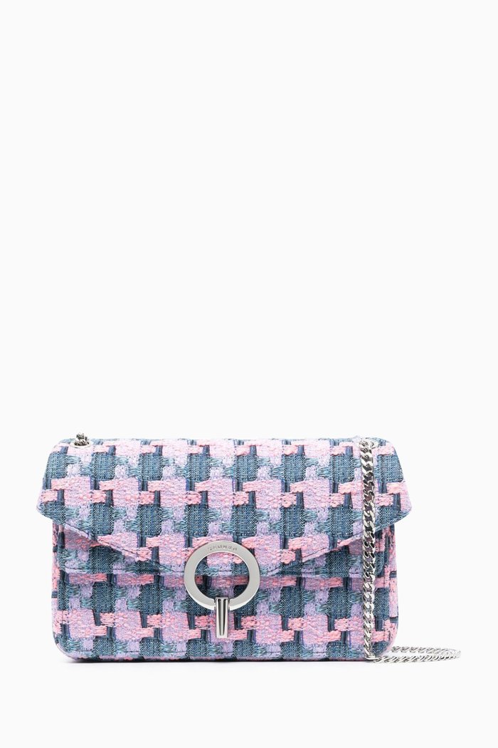 

Yza Houndstooth Bag in Tweed, Multicolour