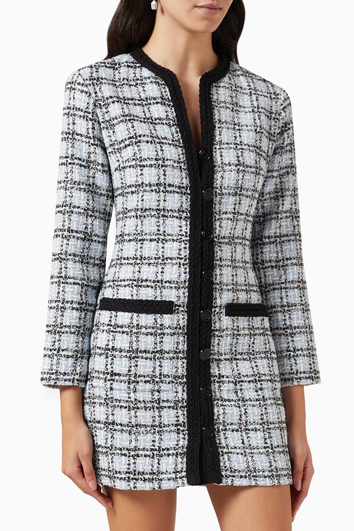 

Rizuli Mini Dress in Tweed, Blue
