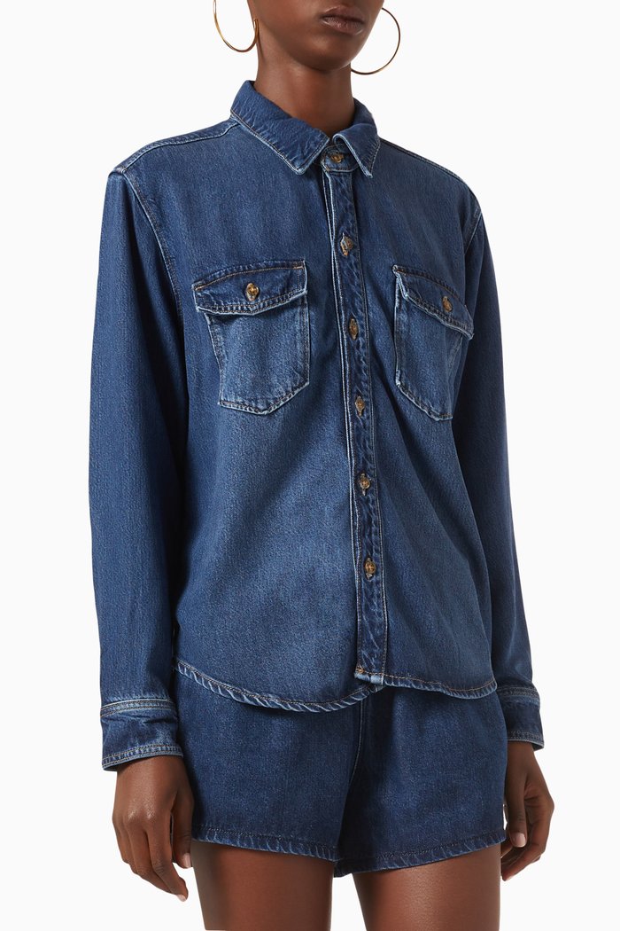 

Weightless Easy Shirt in Denim, Blue