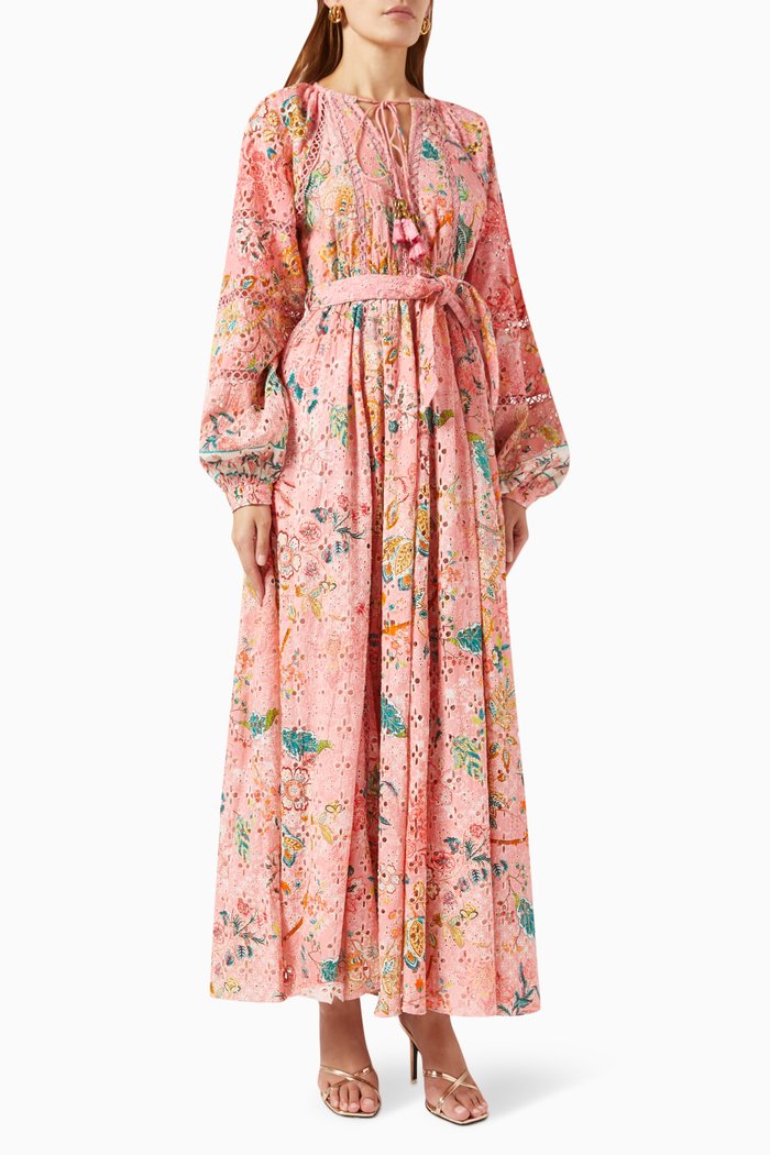 

Printed Maxi Dress, Pink