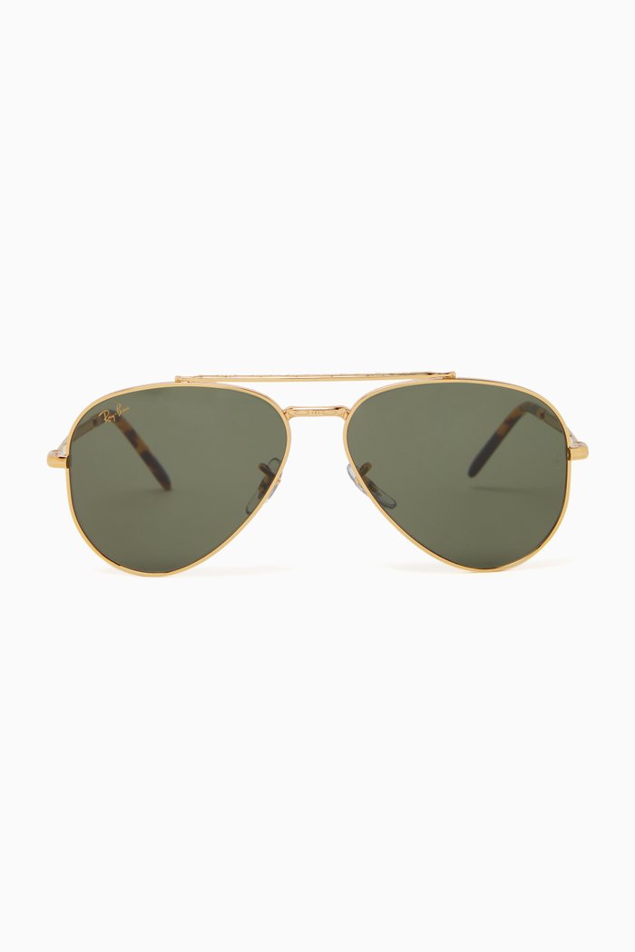 

Legend Aviator Sunglasses in Metal, Black