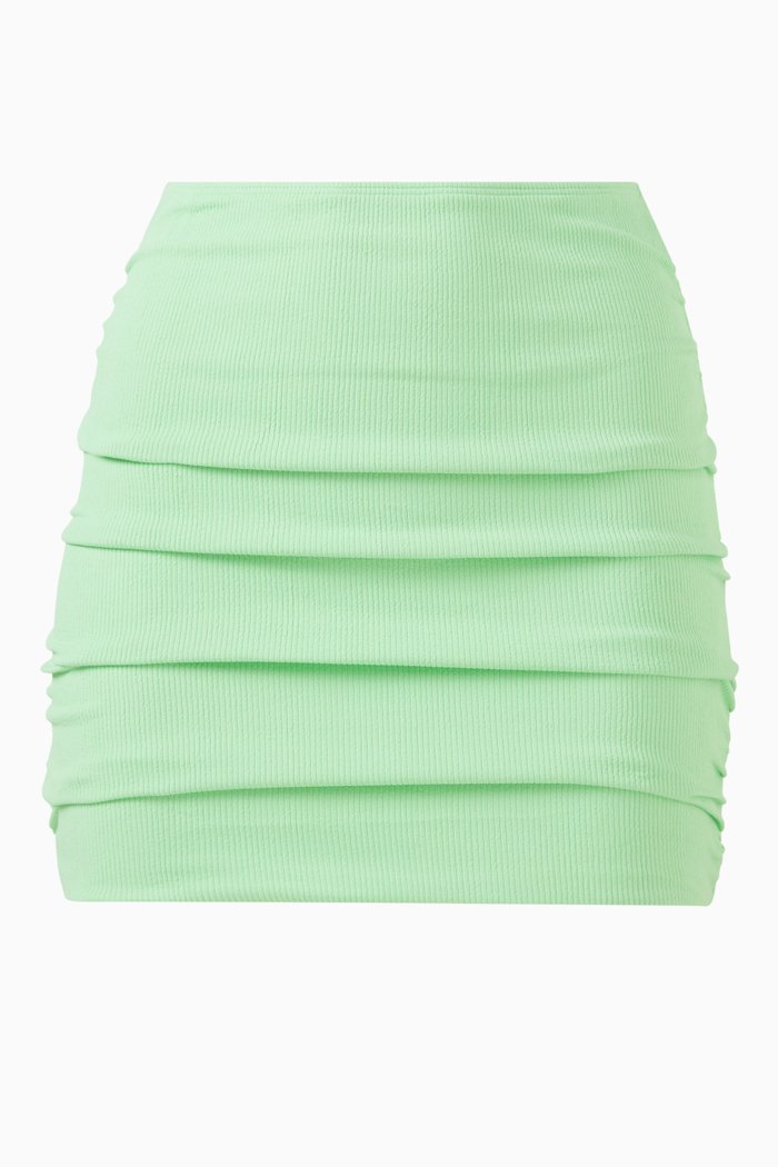 

Twiggy Pleated Mini Skirt, Green