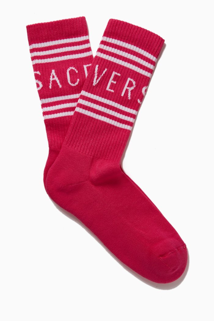 

90s Vintage Logo Socks in Ribbed-cotton, Multicolour