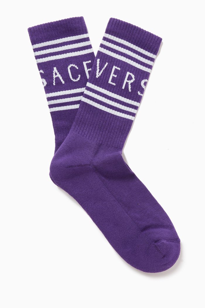 

90s Vintage Logo Socks in Ribbed-cotton, Multicolour